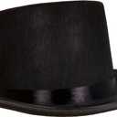 Kangaroo One Classic Black Top Hat for Men & Women of Head Size 55-57 Cm  Men's Easter Hat Adult Costume Accessory for Cosplay, Easter, Halloween, Carnival & New Year Party Events