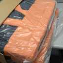 HOPERAN Dual-Sided Heated Stadium Seats for Bleachers with Back Support, 3 Levels Heating Bleacher Seats with Backs and Cushion Wide, 5 Pockets Portable Stadium Chair for Outdoor Sports (Orange) (21" Regular)