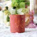 SHMILMH Gift for Mom from Son Daughter, Mothers Day Table Decoration 4 PCS, Glass Votive Candle Holder for Mother's Birthday Party Decor