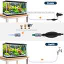 Fish Tank Vacuum Gravel Cleaner Gravel Vacuum for AquariumSiphon Aquarium Water Changer for Fish Tank with Four Faucet Adapter and Long Hose(30 Feet)