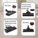 Vacuum Attachments & Brushes, 32MM Universal Vacuum Brush Attachment, Replacement Floor Brush Compatible with Models NEN110A, NEN110B, NEN110D 3670M, 3680, 3670G Series (Black)