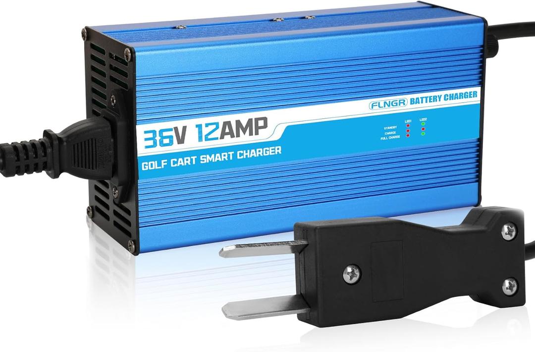12 Amp 36 Volt Golf Cart Battery Charger for Yamaha EZGO (Lead-Acid) Club Car,12 Amp Smart Charger with Trickle Charge,Crowfoot Plug,36 Volt Golf cart Charger 12 Amp 36 Volt Golf Cart Battery Charger for Yamaha EZGO (Lead-Acid) Club Car,12 Amp Smart Charger with Trickle Charge,Crowfoot Plug,36 Volt Golf cart Charger