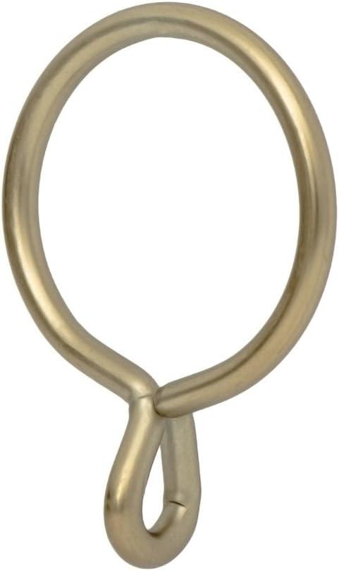 Ivilon Drapery Eyelet Curtain Rings - 1.7" Ring for Curtain Hook Pins, Set of 14 - Warm Gold (Set of 14 (1.7"), Warm Gold)