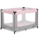 Dream On Me Zodiak Portable Playard, Compact for Travel, Carry Bag, Gray & Pink