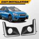 Pair Front Fog Light Cover Trim Set Compatible with Crosstrek 2016-2017 Left and Right Side Fog Lamp Bezel Textured Black 57731FJ420 57731FJ430