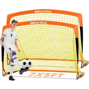 Dimples Excel Soccer Goals Kids Net for Backyard 7x5, 5x3.6, 4x3, 3x2.2 FT