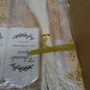 50 Sets Wooden Hand Fan Wood Handheld Folding Fans with Organza Bags and Thank You Tag and Tassels Wedding Party Favors