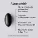 Sports Research Triple Strength Astaxanthin 12mg w/Organic Coconut Oil - Antioxidant Supplement for Skin & Eye Health Support* - Soy Free Non-GMO Gluten Free - 60 Softgels, Best By 02/2029