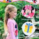 Disney Mickey and Friends Girl Two Piece Long Sleeve Swimsuit Rashguard Bathing Suit (2Y, Pink)