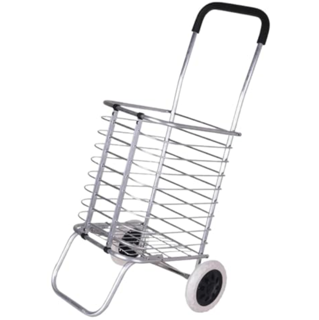 Camping Car Shopping Trolley Aluminum Alloy Climbing Stairs Carts Collapsible Hand Trailer with Wheels Camp Trolleies Utility Cart Multifunctional(2 Wheels)