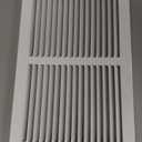 Fits 14x8 Duct Opening | Steel Baseboard Return Air Grille by Handua | Vent Cover Grill | 7/8" Margin Turnback [Depth] to Fit Baseboard | White | Outer Dimensions: 15.75"W X 9.75 "H