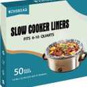 Slow Cooker Liners, 50 Cooking Bags, Oversized Disposable Pot Liner Plastic Bags for 6QT to 10QT Slow Cookers, 14 in. x 22 in.