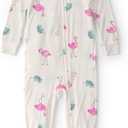 Carter's Baby Girls' Purelysoft 1-piece Pajamas (White Flamingo, 12 Months)