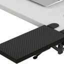 OUGIC Ergonomic Desk Extension Tray, 30 x 15 cm, Clamp Without Perforation, Foldable Keyboard Drawer Tray, Wrist Rest, Computer Stand, 15cm*30cm (Carbon)