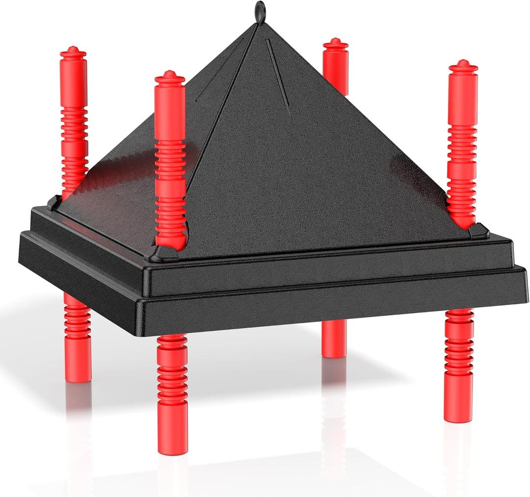 Chick Brooder Heating Plate with Adjustable Heights, Brooder Heater for Chicks with Anti Stand Cone (10" x 10" Black)