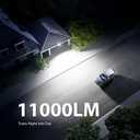Onforu 100W LED Motion Sensor Outdoor Lights, Dusk to Dawn Flood Light Outdoor Motion Sensor, Hardwired Security Lights Floodlights Outside 11000LM 6500K Daylight IP65 Waterproof (Black)