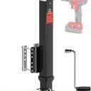 FZZD 8000 lbs Heavy Duty Trailer Jack, 20-24V Cordless Drill Compatible28.6" Lift, for RV, Yacht, Boat Trailer Jack, Black