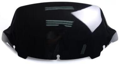 10.5" Black Wave Windscreen Windshield Compatible For Harley Davidson Touring Street Glide 2014 2015 2016 2017 2018 2019