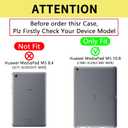 Tri-Fold Case Compatible with Huawei Mediapad M5 10.8 inch (CMR-AL09/CMR-W09), Includes a Screen Protector - Premium PU Leather Tri-Fold Cover with Auto Sleep/Wake (Black, One Size)