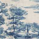 Wrapped Canvas Wall Art - Melissa Wang 'Azure Wilderness II' Wall Art for Living Room, Bedroom, or Office Décor - 16x32