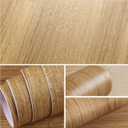 VEELIKE Light Brown Wood Contact Paper Peel and Stick Wood Wallpaper 32''x118'' Thick Wood Grain Contact Paper for Countertops Waterproof Removable Wood Viny Wrap for Cabinets Table Shelves Furniture