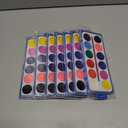 Sabary 18 Pack Valentine Watercolor Paint Sets Valentine's Day Washable Watercolor Paints with Gift Cards and 20 Meters Rope for Classroom Exchange Gifts Valentine Party Favors Art Activities