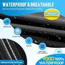 900D Pontoon Boat Cover 21-24 FT with Motor Cover, Black | Fits 21-24 ft Pontoon Boats up to 102" Beam, Heavy Duty Marine-Grade Canvas, Motor Cover Included, UV & Tear-Resistant
