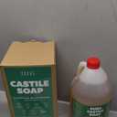 WHOLENATURALS Pure Castile Soap Liquid Unscented, EWG Verified & Certified Palm Oil Free-1 gallon (64oz x2 bottles) Natural, Mild & Gentle Non-gmo & Vegan-Organic Body Wash, Laundry & Baby Soap