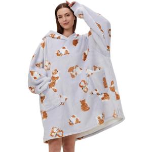 DaysU Wearable Blanket Hoodie Adult, Oversized Sherpa Sweatshirt for Women and Men, Two Pockets Hoodie Blanket