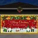 Mindsoft 6 x 13 ft Large Merry Christmas Garage Door Cover 2025 LED Waterproof Polyester Happy New Year Banner with Holiday Graphics for Double Garage Outdoor Spaces Christmas Decoration