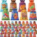 SilTriangle 50 Pcs Mexican Candy Bags 4 x 6 Inch Ethnic Style Mini Cloth Drawstring Gift Bag Reusable Cotton Jewelry Goodie Pouches for Mexican Fiesta Party Favor