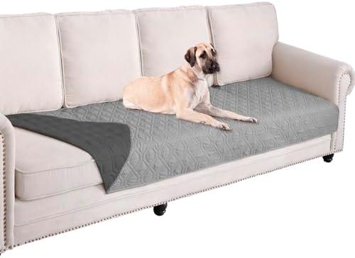 Ameritex Waterproof Dog Bed Cover Pet Blanket for Furniture Bed Couch Sofa Reversible 30x80, Gray