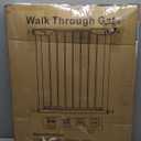 Fairy Baby Narrow Baby Gate for Stair, 22.8"-25.5" Wide Pressure Mounted Pet Gate for Doorway, Easy Walk Thru Child Safety Gate, White