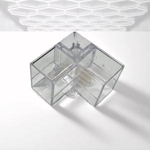 4pcs DIY Hexagonal LED Garage Light connectors, 5 Types of Honeycomb Light connectors, only for LED Garage Light Tubes (L Connector)