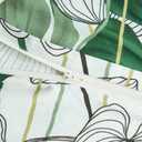 YuHeGuoJi Tropical Green Duvet Cover Queen 100% Cotton Coastal Monstera Leaves Duvet Cover 3 Pcs Set 1 Hawaiian Botanical Duvet Cover with Zipper Ties 2 Pillowcases Plant Print Bedding Set Soft