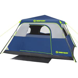 Instant Tent, 6 Person Blackout Tents for Camping with Top Rainfly
60s Easy Setup Pop Up Tent, Waterproof & Light-Blocking Cabin Camping Tent for Family,Expandable Carry Bag,10'L X 9'W X 6.1'H