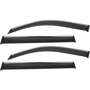 4Pcs Window Visor Deflectors Rain Guards for 2014-2020 Nissan Rogue Chrome Trim