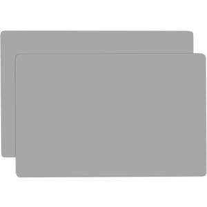 2 Pack Silicone Mats for Kitchen Counter, Treerit 23.62" x 15.75" Thick Large Silicone Mat, Nonskid Heat Resistant Countertop Protector, Easy to Clean, Gray