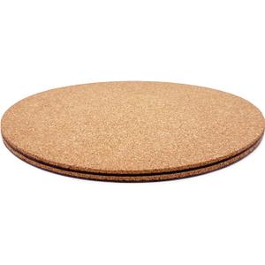 Cork Plant Coasters - Double Layered 12 Inch Planter Coasters, Absorbent Cork Plant Mats for House Plants, 2 Pcs