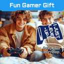 Gamer Gifts for Teen Boys Adult - Gaming Socks for Men Teens, Christmas Gifts with Card