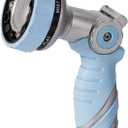 GREEN MOUNT Garden Hose Nozzle Heavy Duty Water Nozzle with Thumb Control On Off Valve, 6 Adjustable Spray Watering Patterns Comfortable Ergonomic Handle for Watering Plants, Washing Car, Cleaning