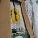 Bissell BigGreen BGFS5000 Portable Two Brush Floor Scrubber & Polisher, Polypropylene, 13"" W x 7"" D x 44"" H, White & Green