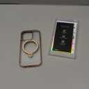 CASEKOO Desert Titanium 360 Polished for iPhone 15 Pro Case with Spin Magnetic Stand [Compatible with Magsafe][16FT Military Protection] Clear Back Titanium Alloy Sturdy Stand 6.1'', Rose Gold