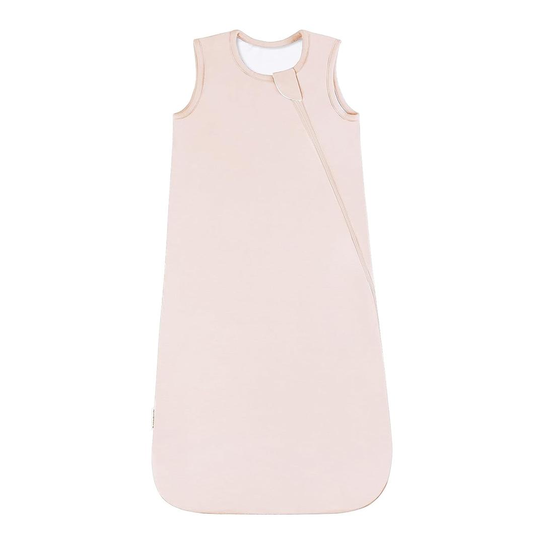 BubblePanda Rayon Made from Bamboo Sleep Sack 0-6 Months 1.0 Tog Soft Toddler Sleeping Sack 3-6 Months for Infant Newborn Babies 2-Way Zipper Baby Wearable Blanket 0-3 Months (Pink)