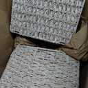 Wicker Basket, Set of 4 Hand-Woven Wicker Storage Basket, Foldable 10.5 inch Cube Storage Bins