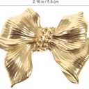 DOITOOL Antique Cabinet Pull Bow Shaped Drawer Knob 2.16 Inch Vintage Style Brass Handle for Kitchen Bathroom Bedroom Furniture Hardware