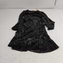 Simplee Womens Velvet Bodycon Mini Dress Long Sleeve Ruffle Hem Fall Winter Cocktail Dresses for Party Holiday Events (Large, Black)