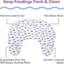 Boppy Nursing Pillow Cover, Neutral Navy Fish, Single Cover, Easy-On Slipcover with Extra Soft 100% Polyester Microfiber Fabric for the Redesigned Nursing Pillow