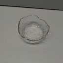 SYXLTSH Glass Salad Bowl Irregular Lotus Flower Shape Serving Bowls, Mixing Nut Bowls for Kitchen Fruist, Snack, Dessert, and Ice Cream Candy Dishes (Crystal Clear with Gold Rim, Small)