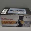 Cambom Rotary Cheese Grater Hand Crank Cheese Shredder for Fresh Cheese, Vegetable, Nuts,Non-slip Suction Base, Free Cleaning Brush Three Blades, Black, Size: 3 BLADES